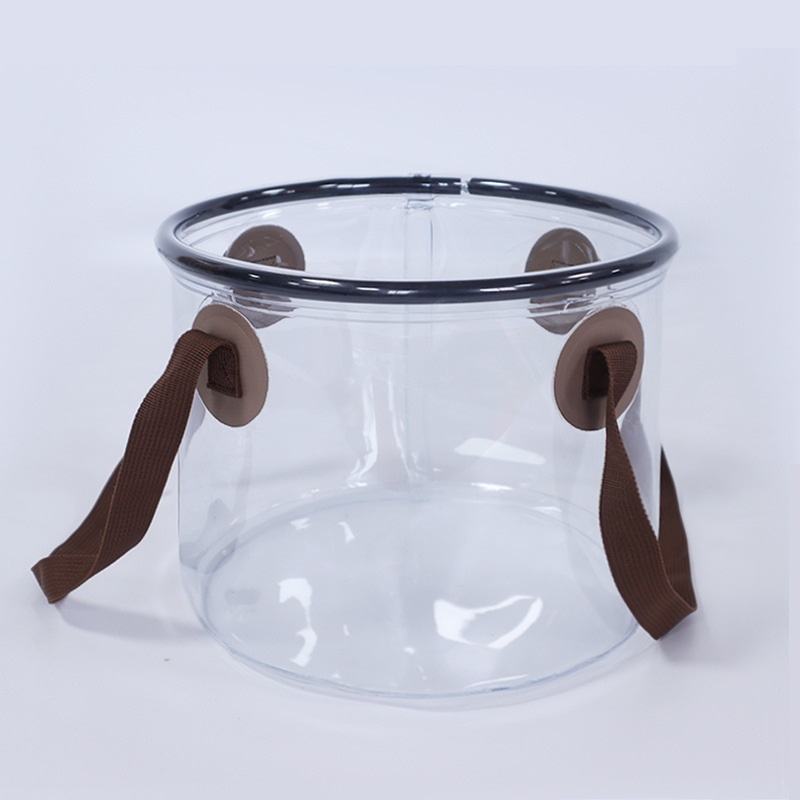 Bolsa de cubo de agua plegable de PVC transparente personalizada para kayak, camping, surf, pesca