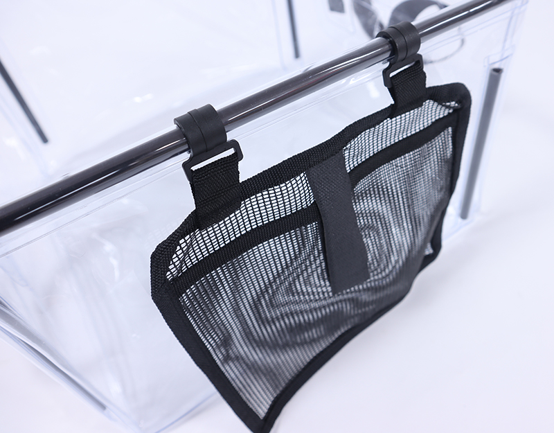 Bolsa de almacenamiento de PVC transparente cuadrada plegable para acampar, viajes, limpieza, pesca y almacenamiento portátil