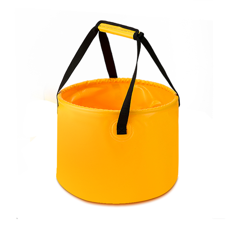 Cubo plegable de pesca de plástico ecológico de alta calidad y multicolor de moda