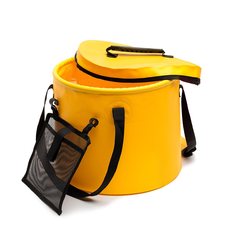 Cubo plegable de pesca de plástico ecológico de alta calidad y multicolor de moda