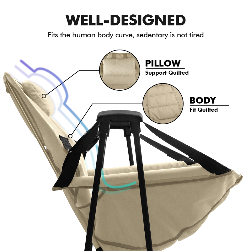 Mecedora plegable resistente: sillón relajante para acampar