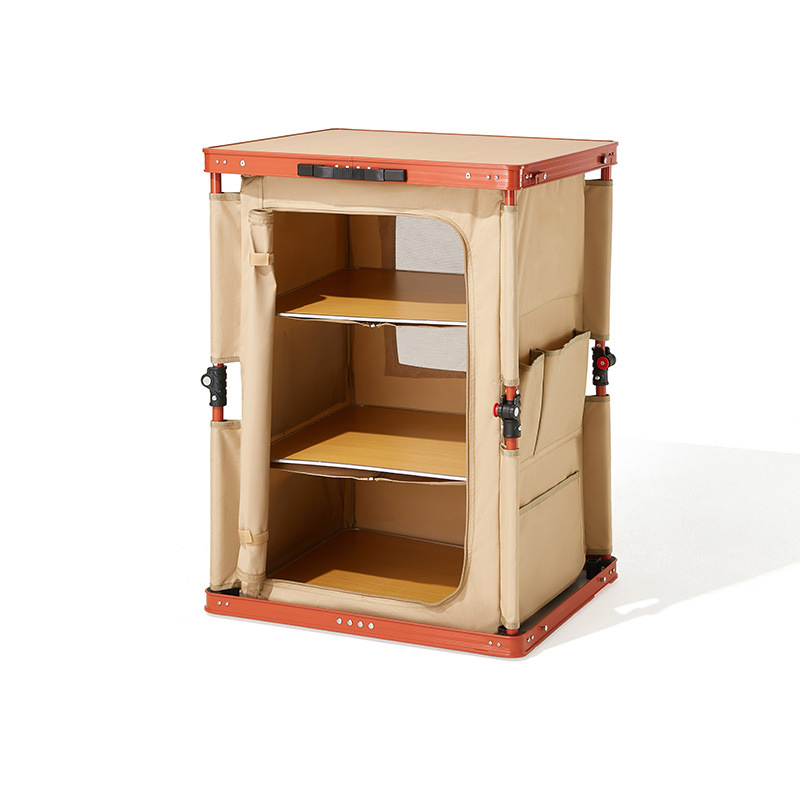 Armario de cocina plegable para acampar: organizador de utensilios de cocina para barbacoa, picnic y patio trasero