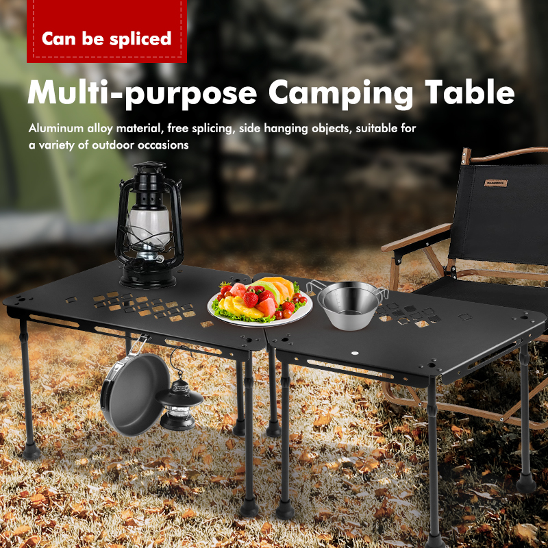 Mesa plegable portátil multifunción para acampar, hacer fogatas y hacer picnics