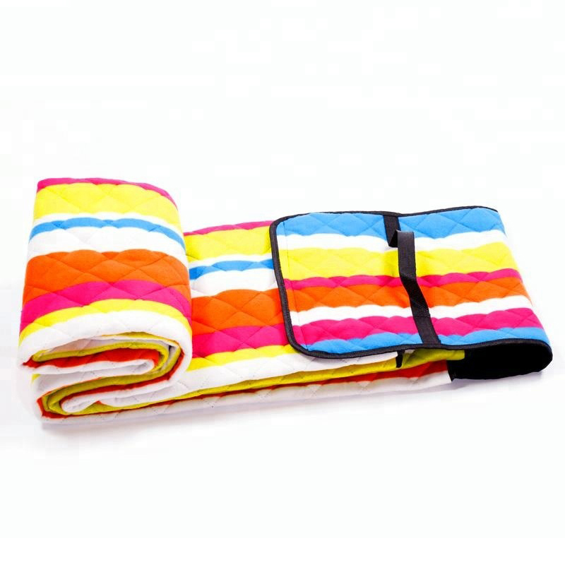 Esterilla de picnic plegable para playa, color arcoíris, para acampar al aire libre