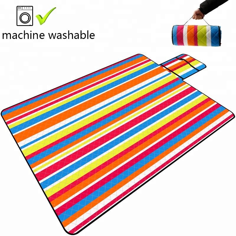 Esterilla de picnic plegable para playa, color arcoíris, para acampar al aire libre