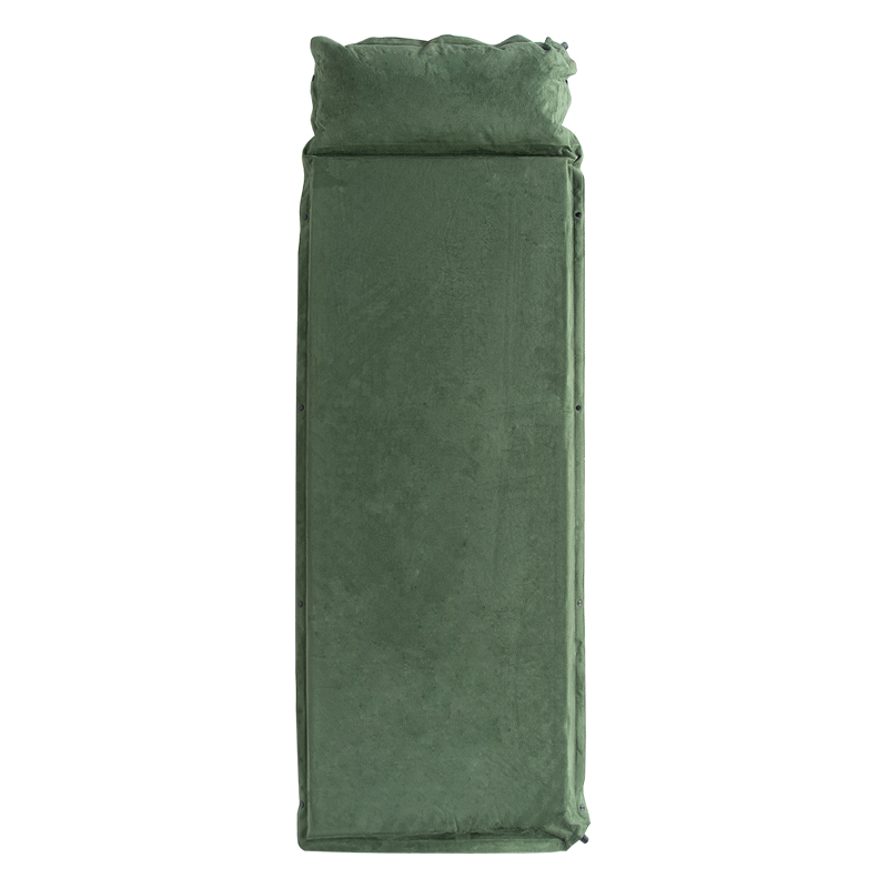 Colchoneta de aire para acampar ensanchada de gamuza para exteriores