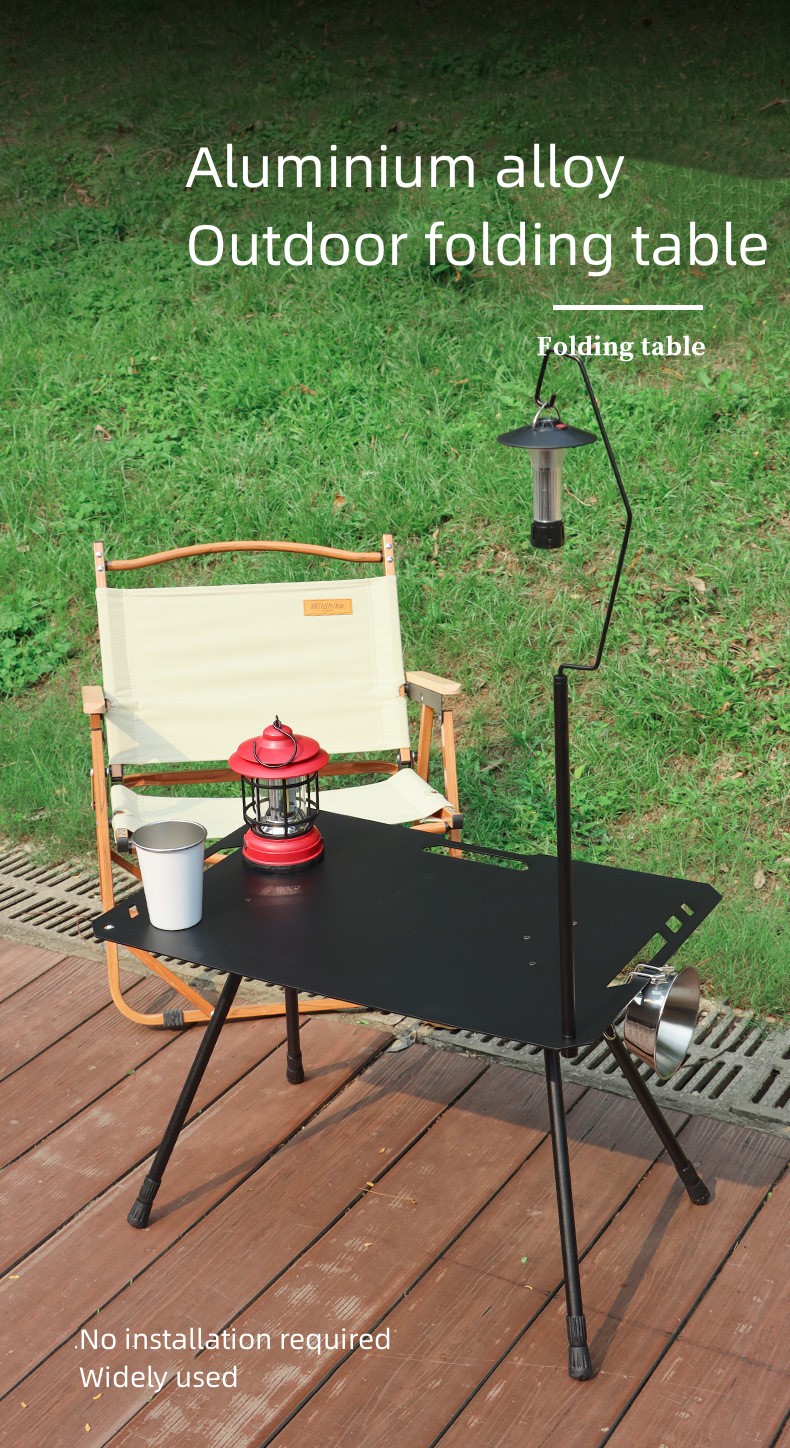 Mesa táctica plegable de aluminio 2023 para acampar, barbacoa, picnic