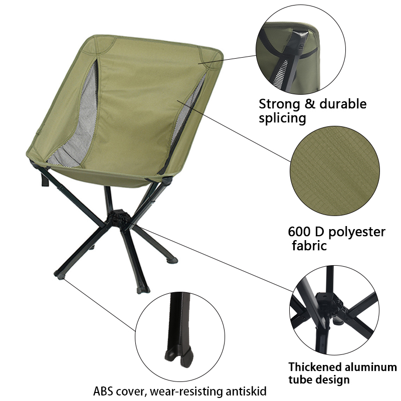 Silla plegable ultraligera para acampar al aire libre y pescar