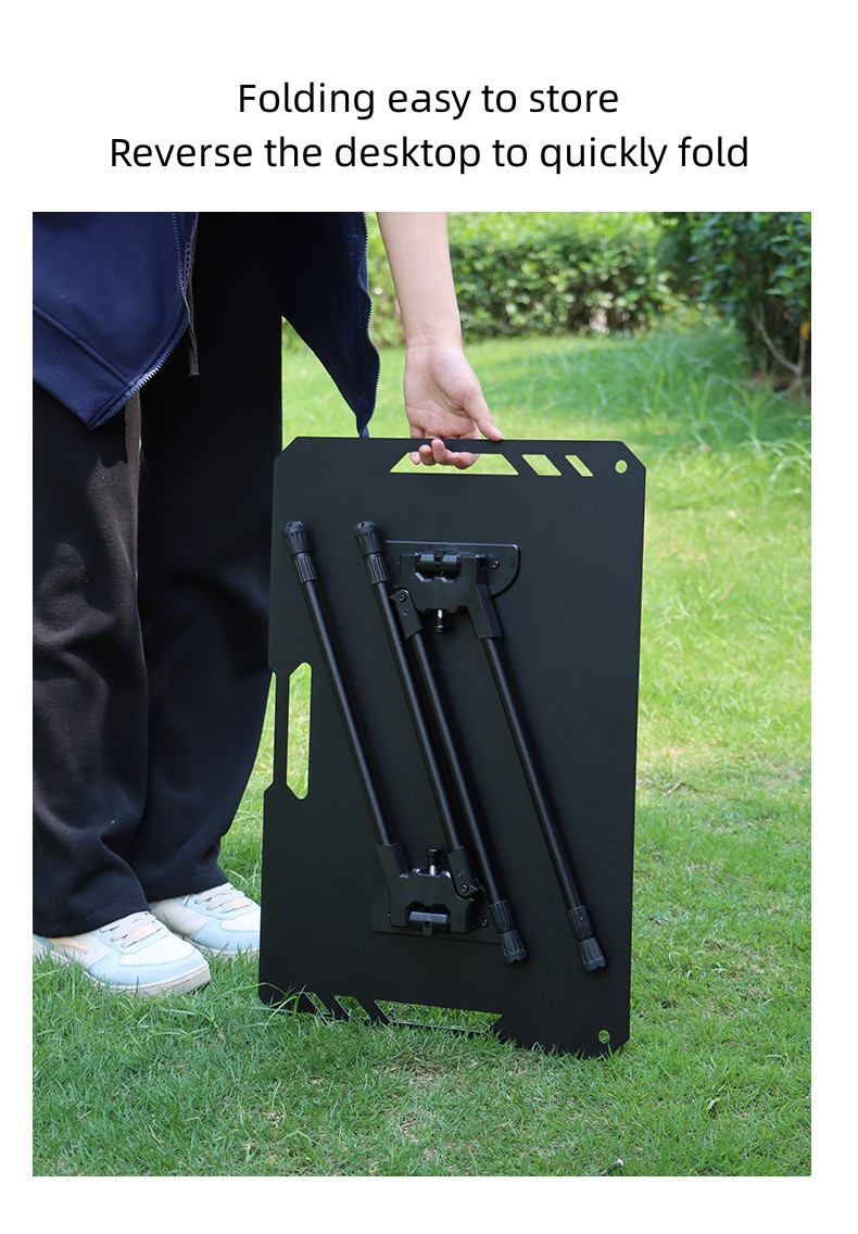 Mesa táctica plegable de aluminio 2023 para acampar, barbacoa, picnic
