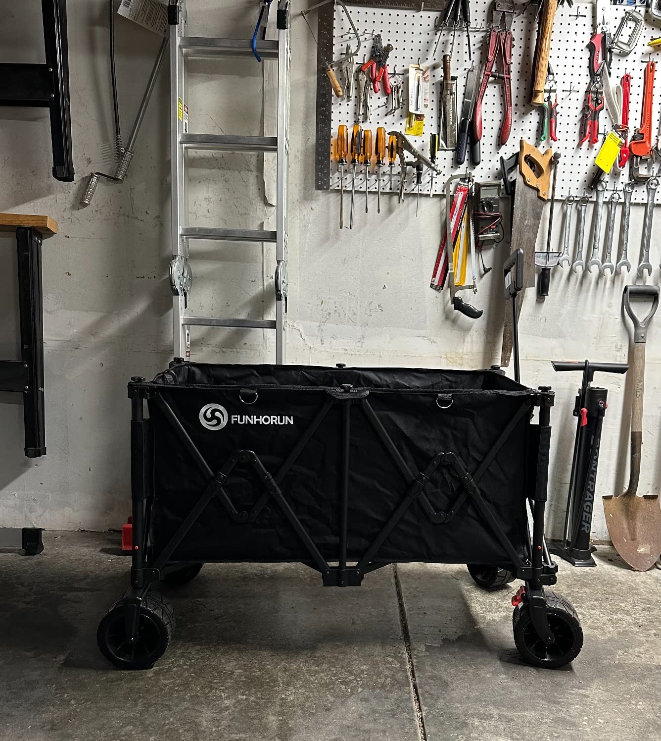 Carro para acampar, playa y jardín, de 250 l: ruedas grandes, plegable, gran capacidad, resistente