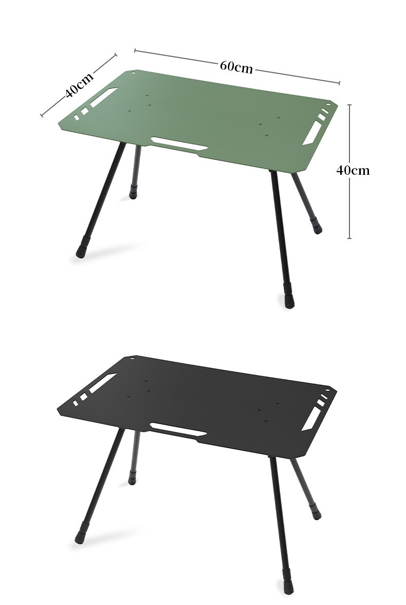 Mesa táctica plegable de aluminio 2023 para acampar, barbacoa, picnic