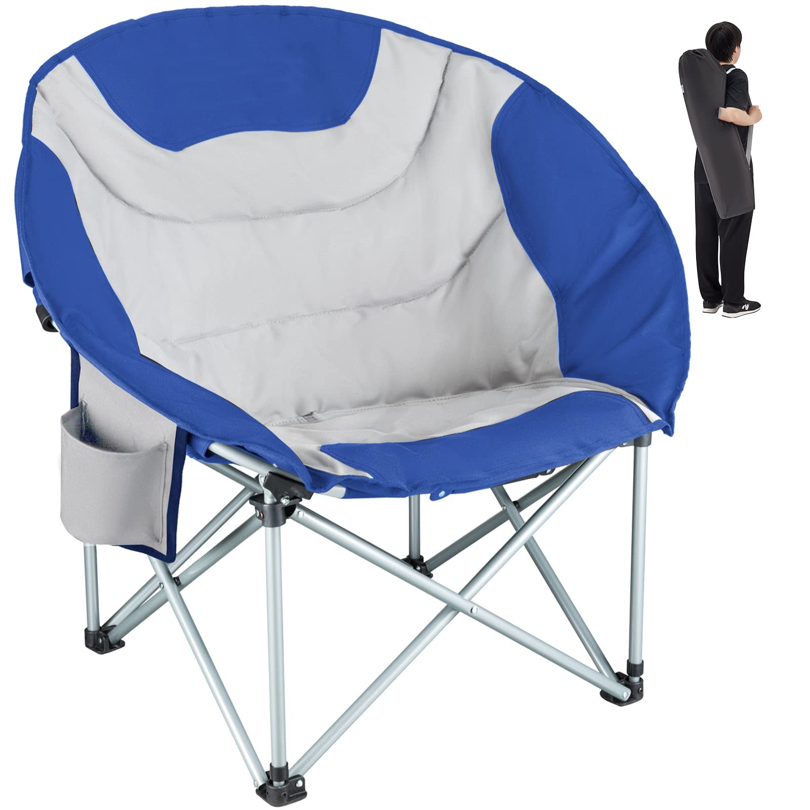 Silla de playa para acampar de gran tamaño y gruesa