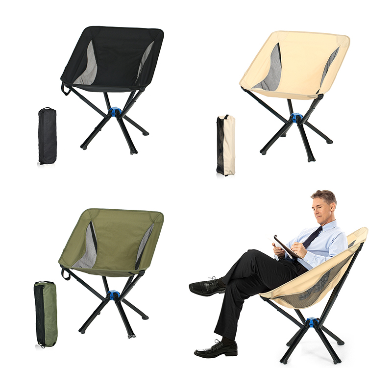 Silla plegable ultraligera para acampar al aire libre y pescar
