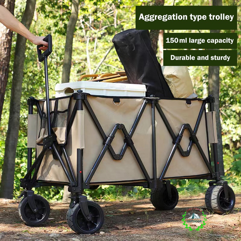 Carrito plegable para acampar al aire libre, jardín, parque, 150 l/200 l