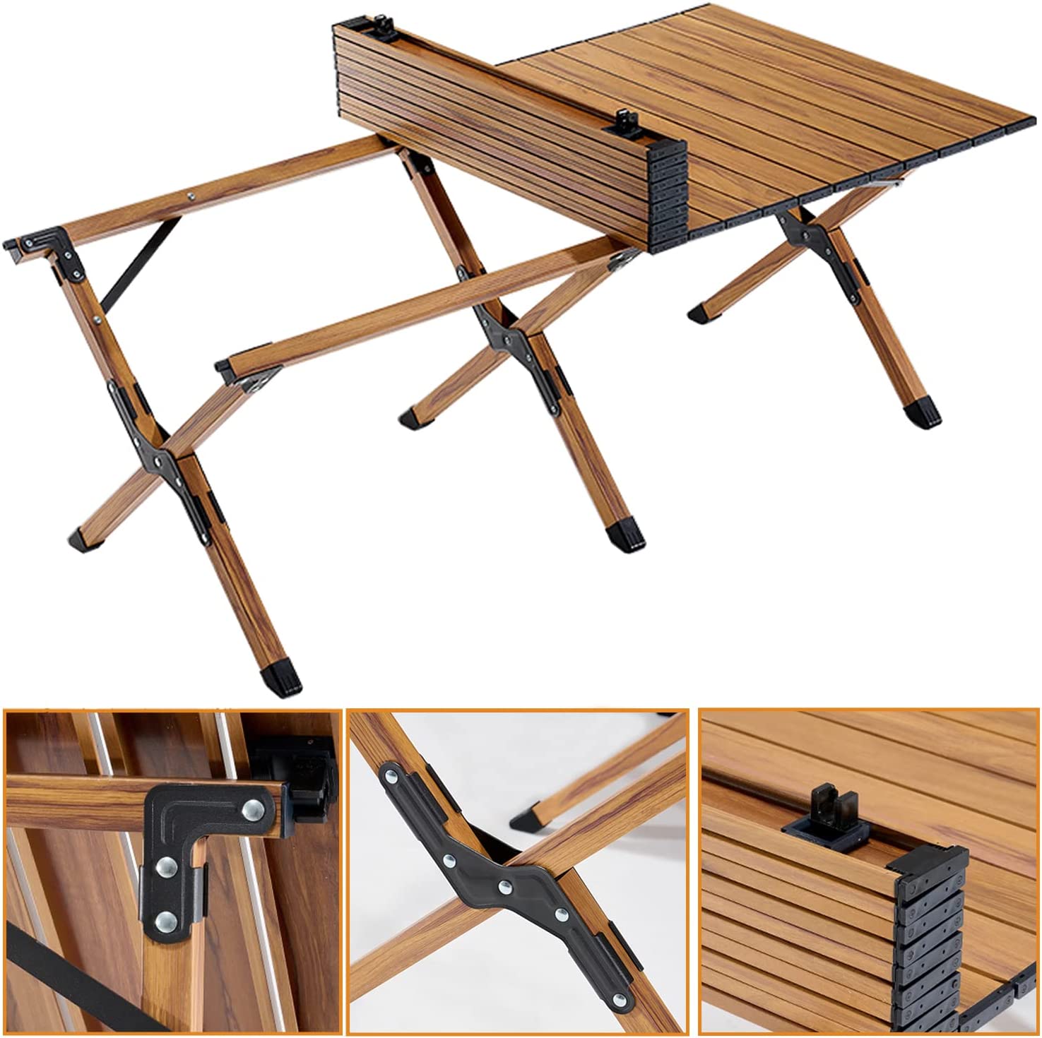 Mesa plegable portátil de aluminio para acampar al aire libre