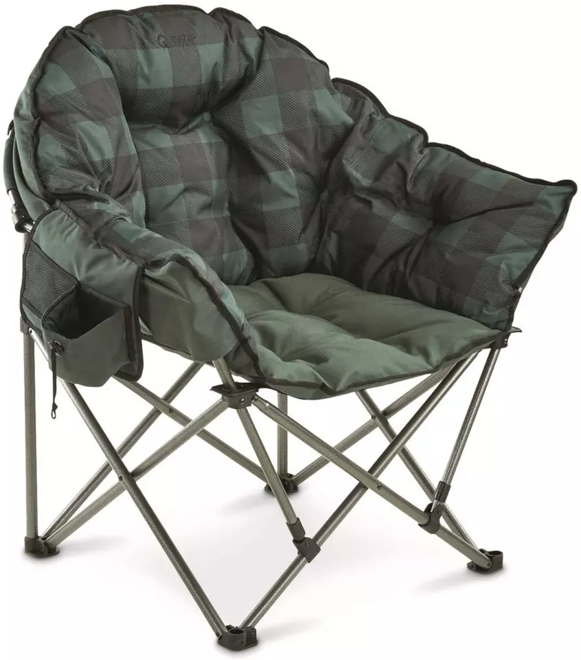 Silla de playa acolchada de gran tamaño para acampar: silla redonda para jardín Moon