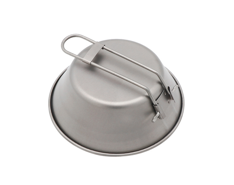 Cuenco para picnic y taza para ensalada de titanio para exteriores