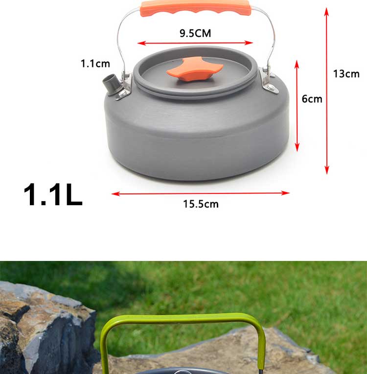 Cafetera para acampar de 0.8 l, 1.1 l y 1.6 l - Hervidor de agua caliente