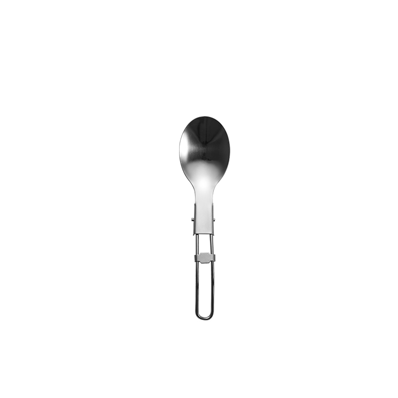 Juego de cubiertos tenedor cuchillo cuchara de camping plegable de acero inoxidable