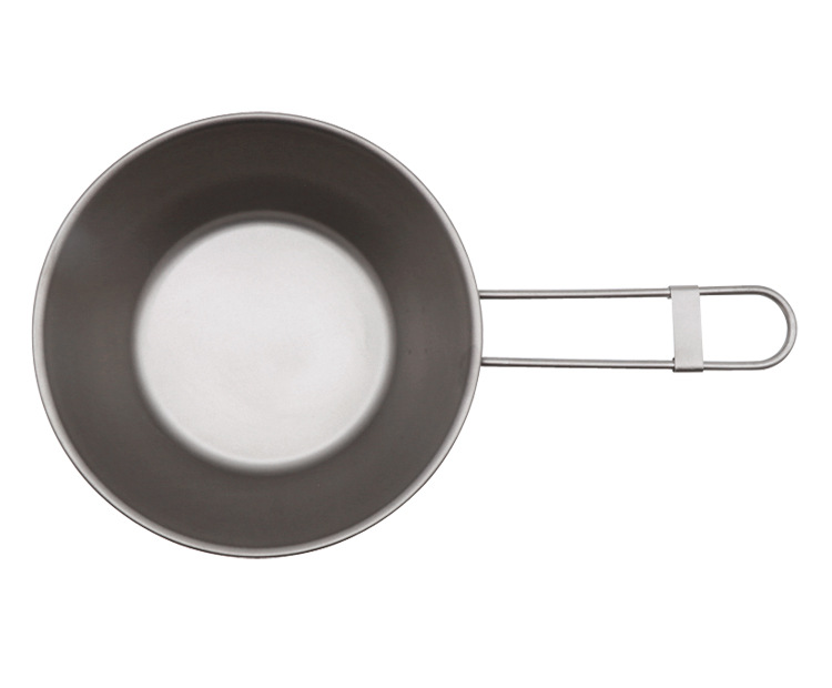 Cuenco para picnic y taza para ensalada de titanio para exteriores