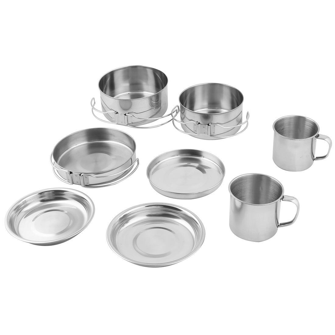 Juego de utensilios de cocina para acampar de acero inoxidable de 12 piezas
