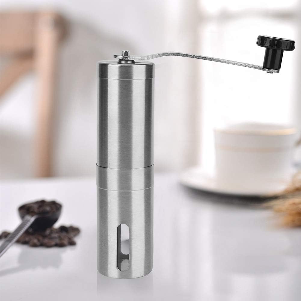 Molinillo de café manual de acero inoxidable para acampar al aire libre, pescar, hacer senderismo y fiestas en el jardín