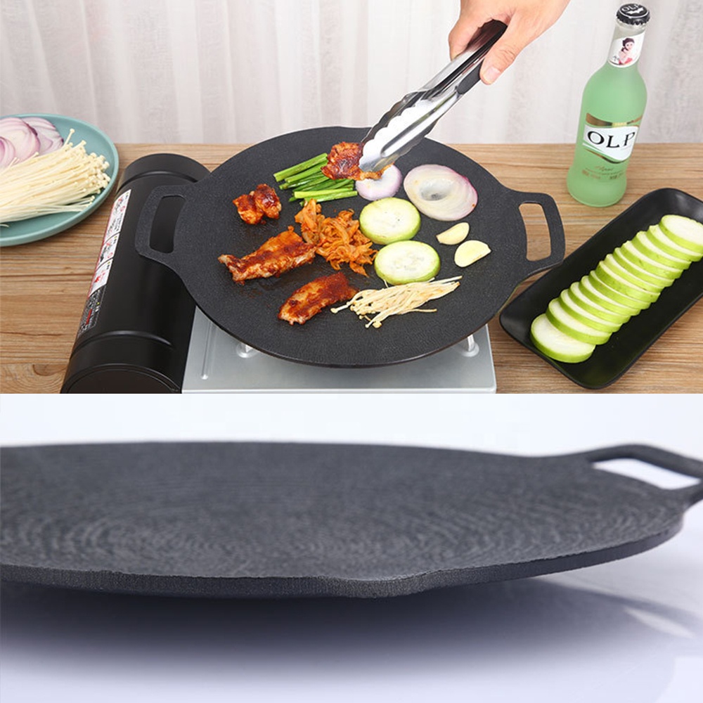 Parrilla antiadherente para barbacoa de exterior para acampar: de hierro fundido o aleación de aluminio
