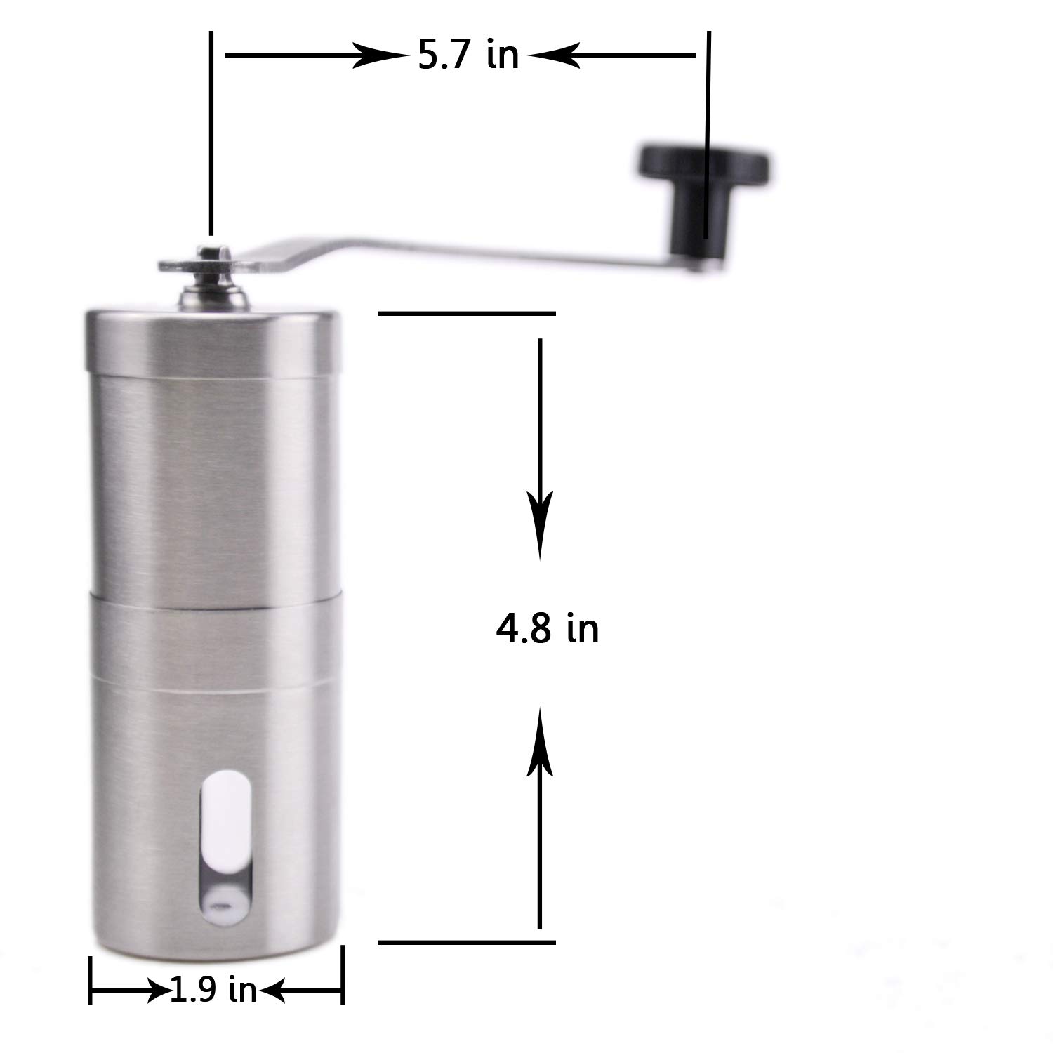 Molinillo de café manual de acero inoxidable para acampar al aire libre, pescar, hacer senderismo y fiestas en el jardín