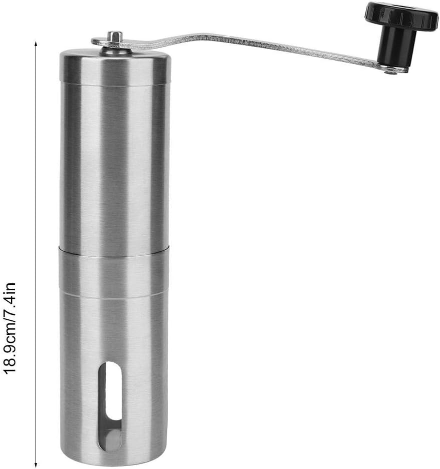 Molinillo de café manual de acero inoxidable para acampar al aire libre, pescar, hacer senderismo y fiestas en el jardín