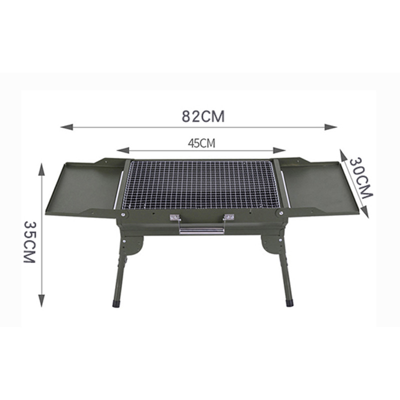 Parrilla de carbón para barbacoa sin humo, parrilla de barbacoa plegable, herramientas de barbacoa de carbón para exteriores para el hogar