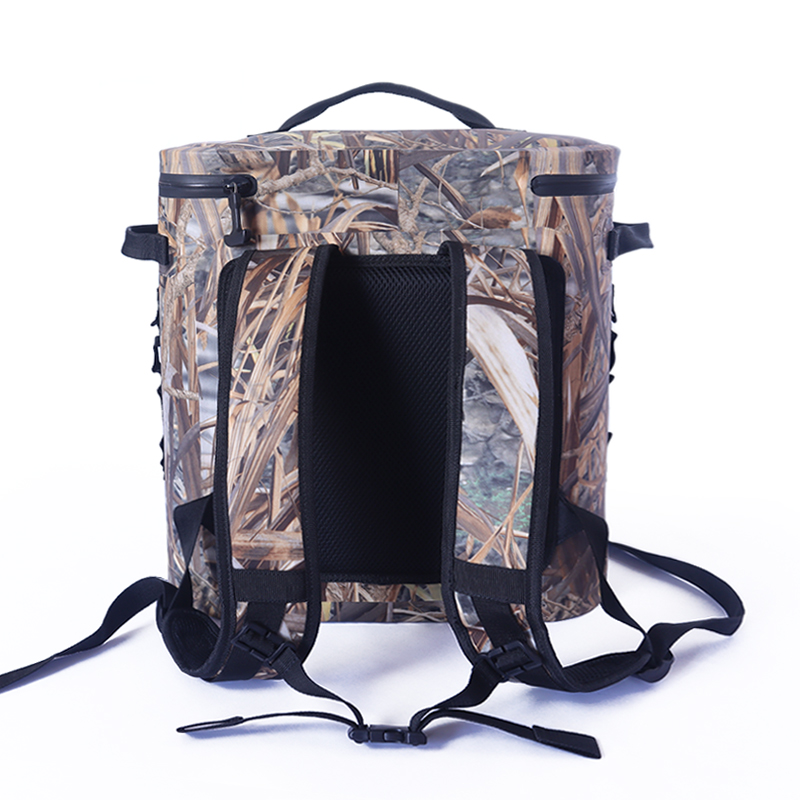 Mochila térmica de TPU impermeable con diseño de camuflaje para exteriores, grande, para vino, cerveza, comida de playa