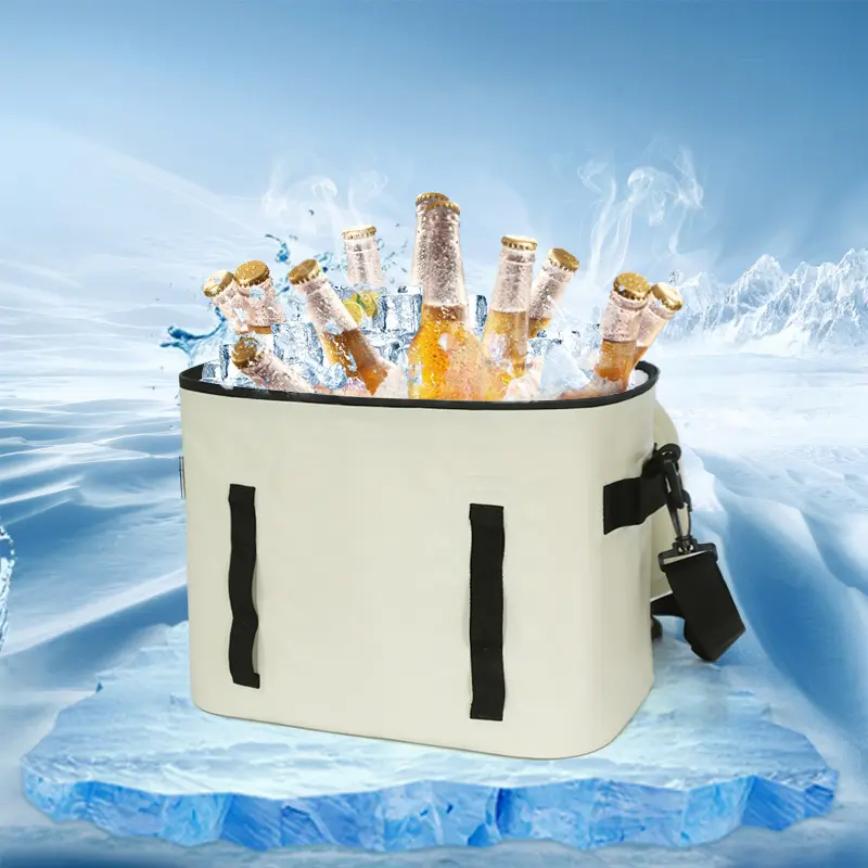 Bolsa de almacenamiento para enfriar alimentos para acampar, bolsa térmica impermeable para vino, cerveza y comida de playa