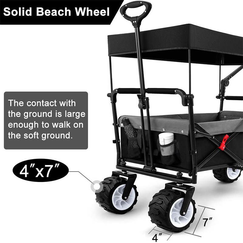 Carro utilitario plegable para exteriores con bolsa de cubierta
