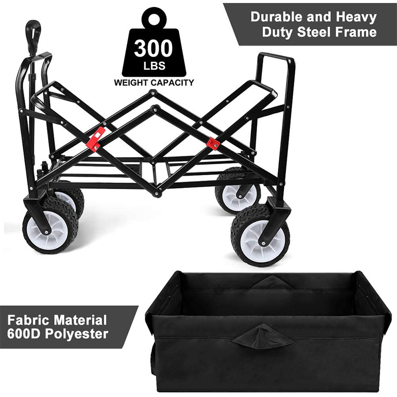 Carro utilitario plegable para exteriores con bolsa de cubierta