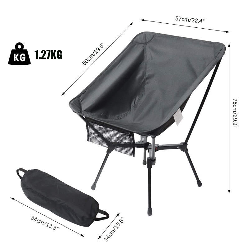 Silla plegable portátil de aluminio en forma de X