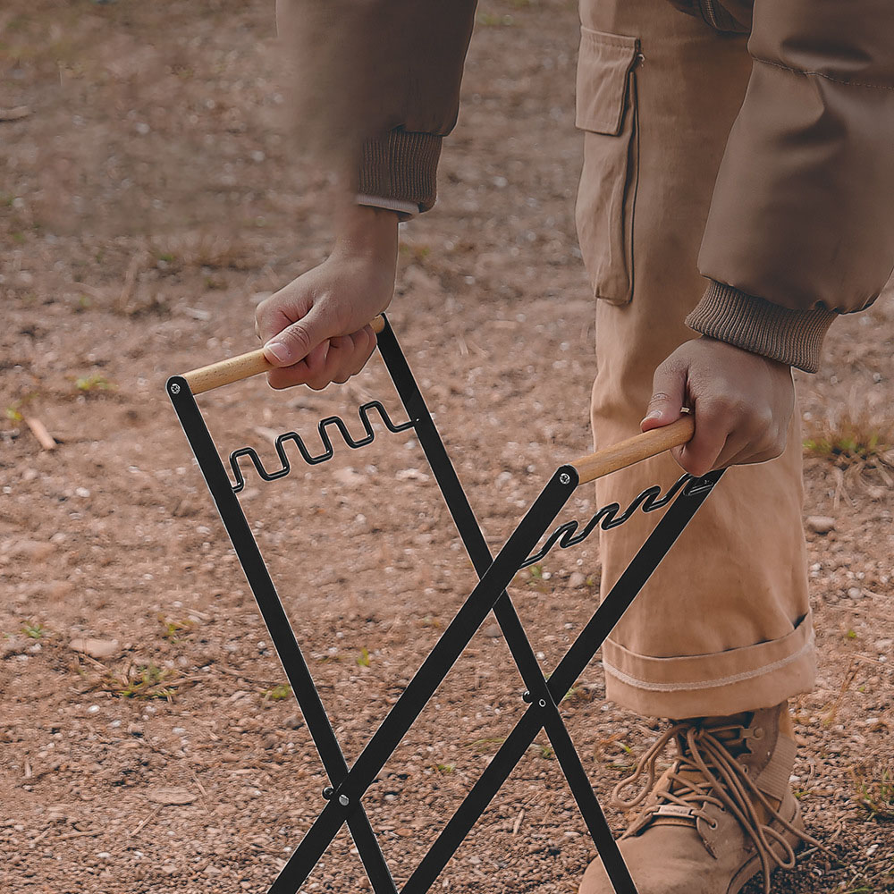 Soporte para bolsas de basura para acampar al aire libre: rejilla de clasificación de residuos plegable