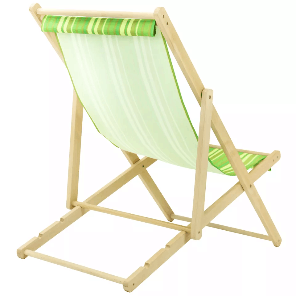 Sillón reclinable plegable de madera para playa, patio y camping