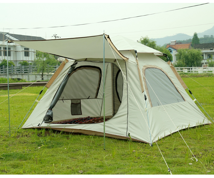 Tienda de campaña familiar automática, impermeable, con factor de protección solar UPF 50+, con vestíbulo y vista al cielo