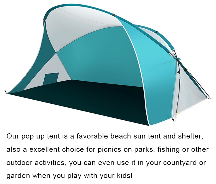 Tienda de playa emergente anti-UV: refugio solar para exteriores