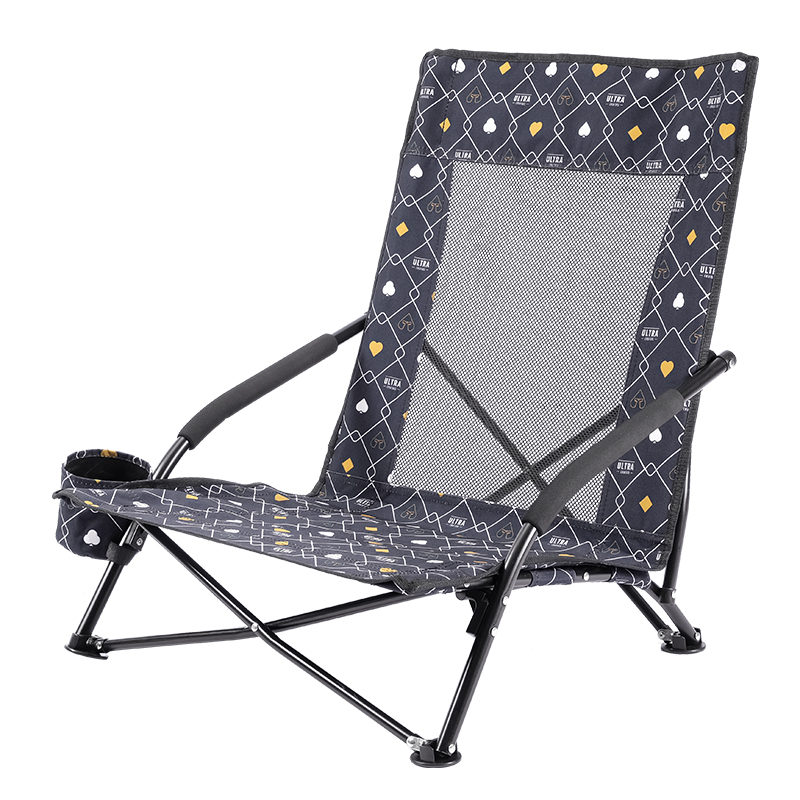 Silla baja de playa plegable para actividades al aire libre