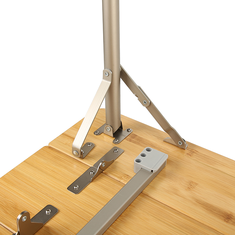 Mesa de camping plegable de bambú para picnic al aire libre, patio, jardín y playa