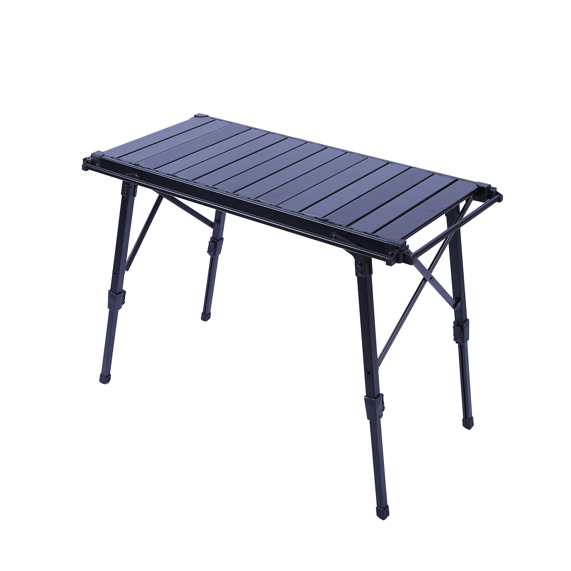 Mesa plegable de aluminio para parrilla de barbacoa, altura ajustable, portátil, ligera, 2023