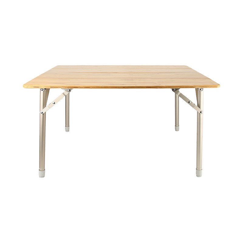 Mesa de camping plegable de bambú para picnic al aire libre, patio, jardín y playa