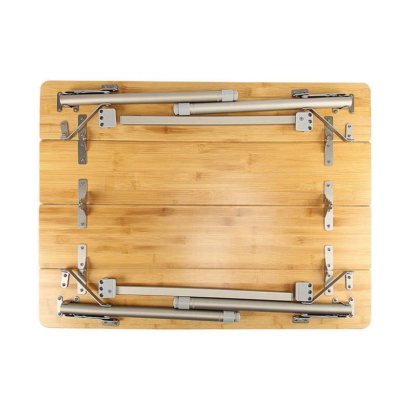 Mesa de camping plegable de bambú para picnic al aire libre, patio, jardín y playa