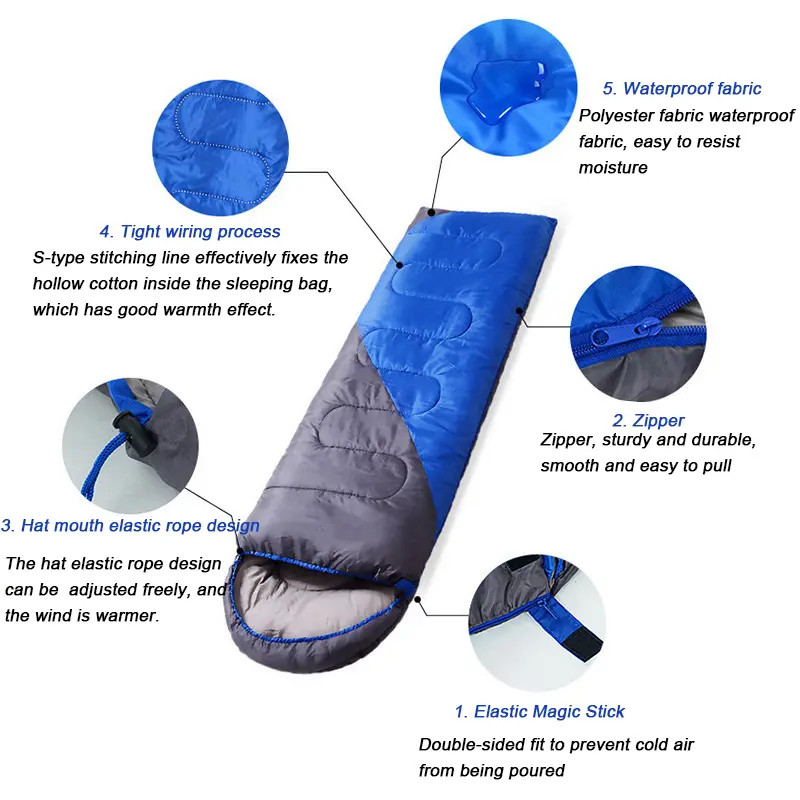 Sacos de dormir para acampar de algodón tipo sobre