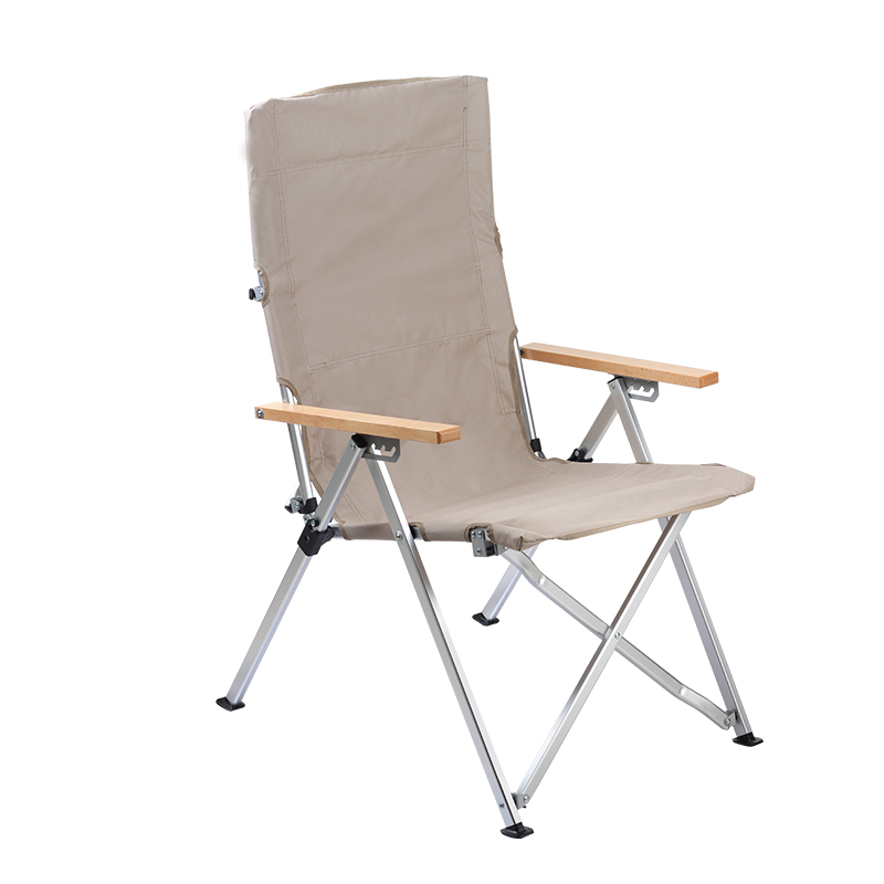 Silla de camping plegable de aluminio ajustable con mochila de 4 pasos