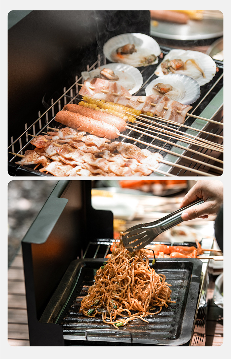 Parrilla portátil de mesa para exteriores - Parrillas de carbón para barbacoa para acampar