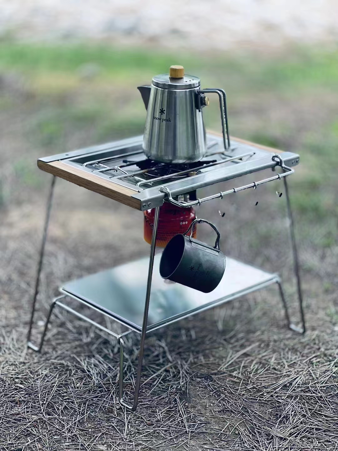 Mesa de picnic para barbacoa de doble capa - Mesa combinada IGT