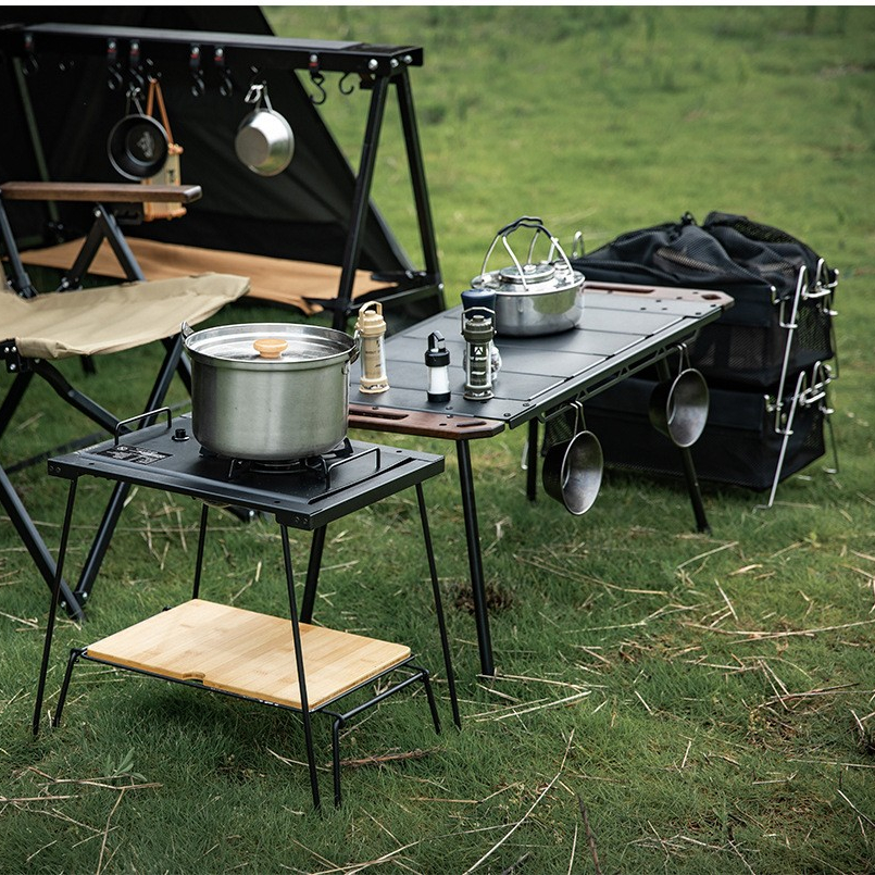 Mesa de picnic para barbacoa de doble capa - Mesa combinada IGT