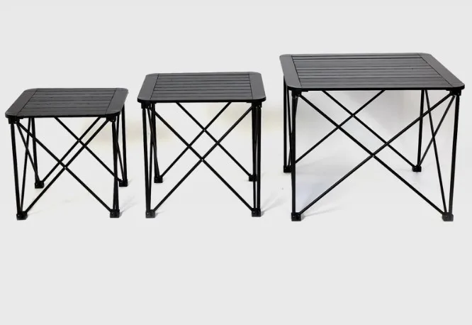 Mesa de picnic de aluminio para acampar: muebles plegables para exteriores